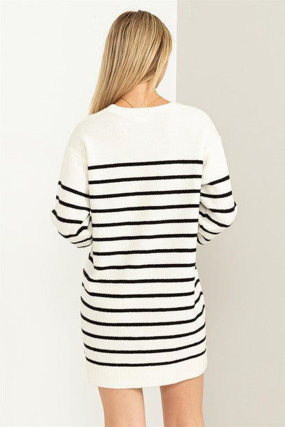 HYFVE | Casually Chic Striped Sweater Dress us.meeeshop - 