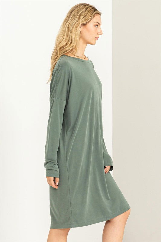 HYFVE Class and Charm Oversized Midi Dress us.meeeshop - 