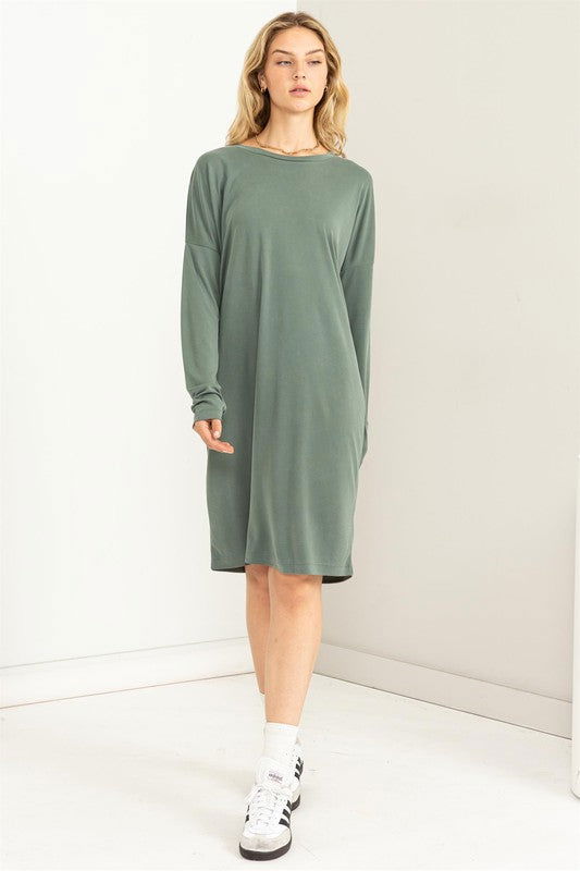 HYFVE Class and Charm Oversized Midi Dress us.meeeshop - 