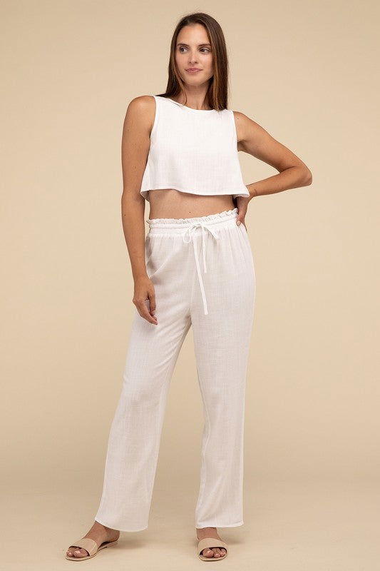 HYFVE D-Linen Blended Top and Pants Set us.meeeshop - 