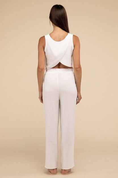 HYFVE D-Linen Blended Top and Pants Set us.meeeshop - 