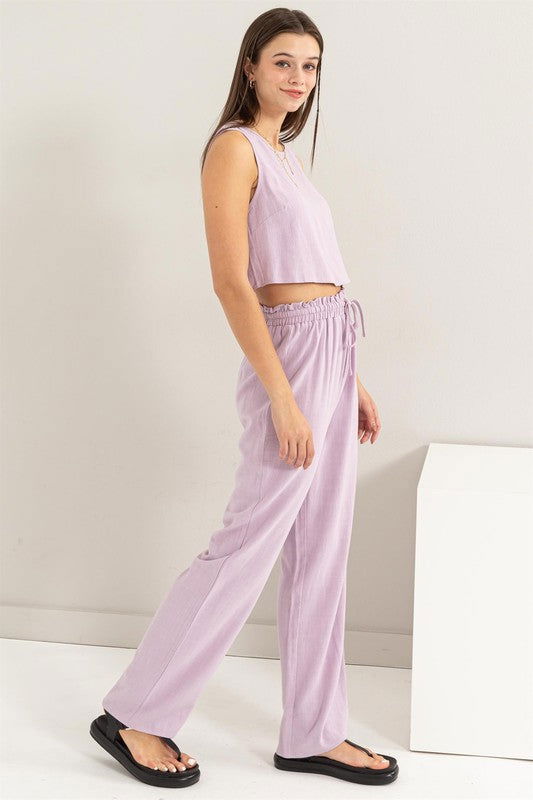 HYFVE D-Linen Blended Top and Pants Set us.meeeshop - 