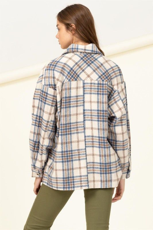 HYFVE | For Myself Checkered Print Button-Front Top us.meeeshop - 