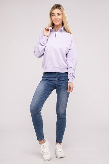 HYFVE Half Zip Long Sleeve Sweatshirt us.meeeshop - 