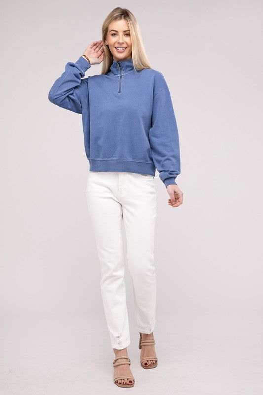 HYFVE Half Zip Long Sleeve Sweatshirt us.meeeshop - 