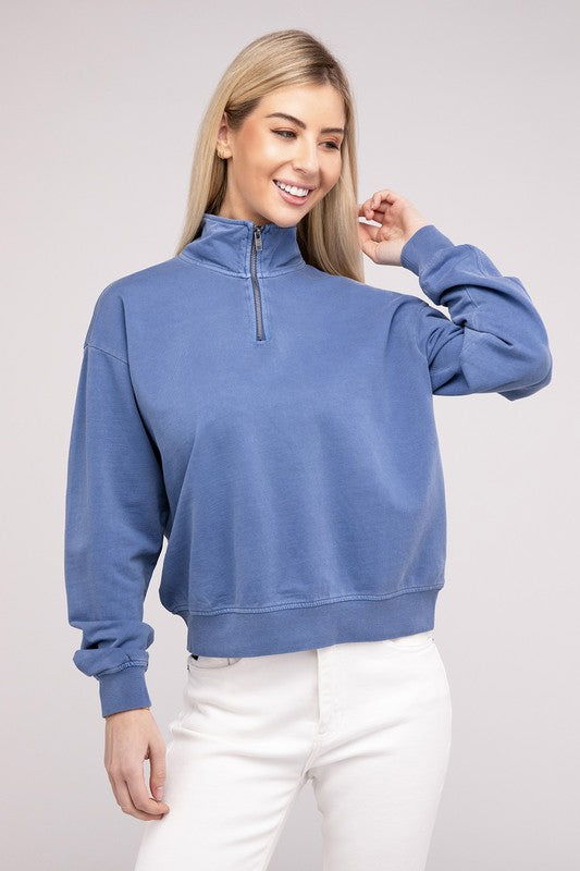 HYFVE Half Zip Long Sleeve Sweatshirt us.meeeshop - 