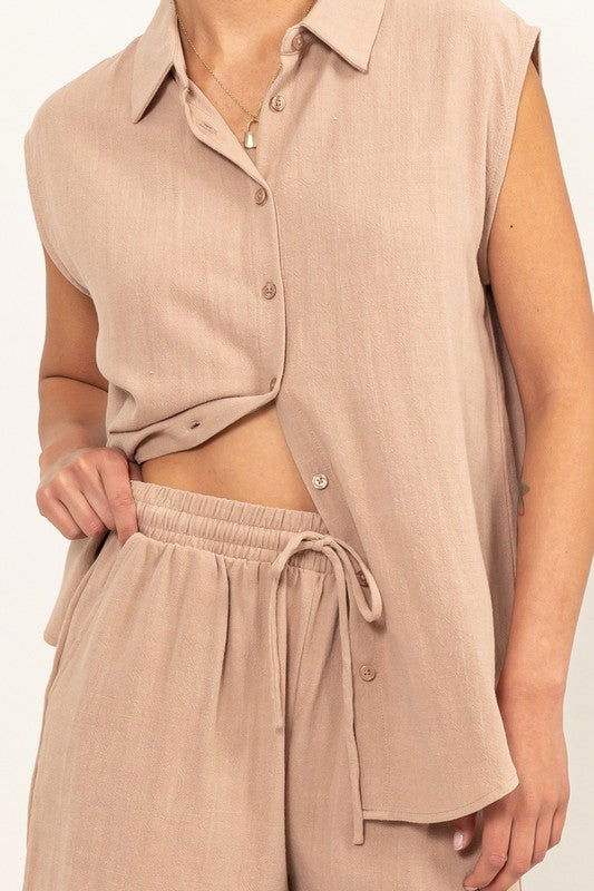 HYFVE Linen Shirt and Shorts Set us.meeeshop - 