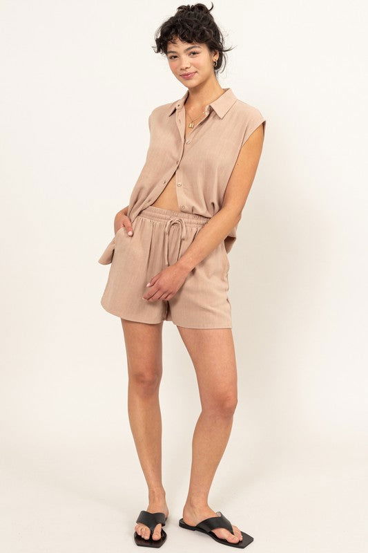 HYFVE Linen Shirt and Shorts Set us.meeeshop - 