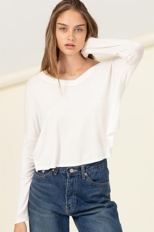 HYFVE | Love Me Right V Neck Loose Fit Top us.meeeshop - 