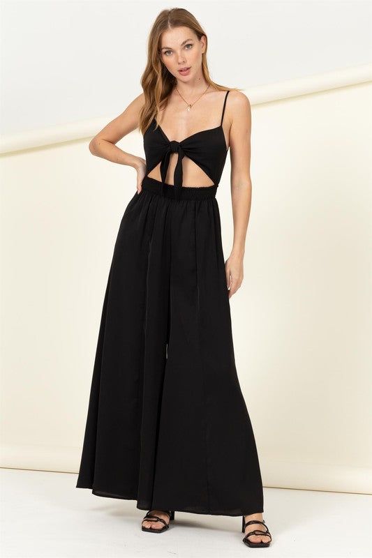 HYFVE | Remember Me Front Sash Cutout Jumpsuit us.meeeshop - Jumpsuits & Rompers