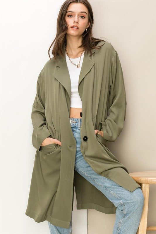 HYFVE | Right Round Button-Front Oversized Coat us.meeeshop - Coats & Jackets