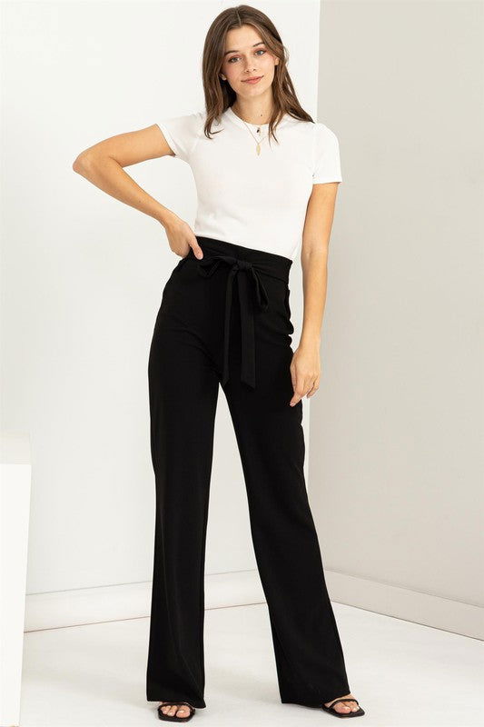 HYFVE Seeking Sultry High-Waisted Tie Front Flared Pants us.meeeshop - 