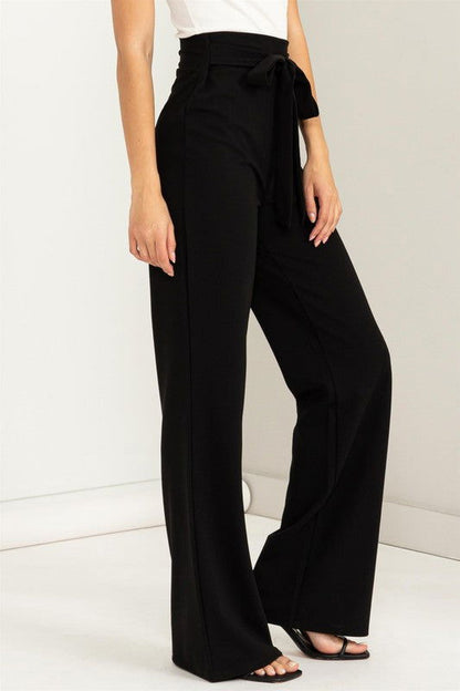 HYFVE Seeking Sultry High-Waisted Tie Front Flared Pants us.meeeshop - 