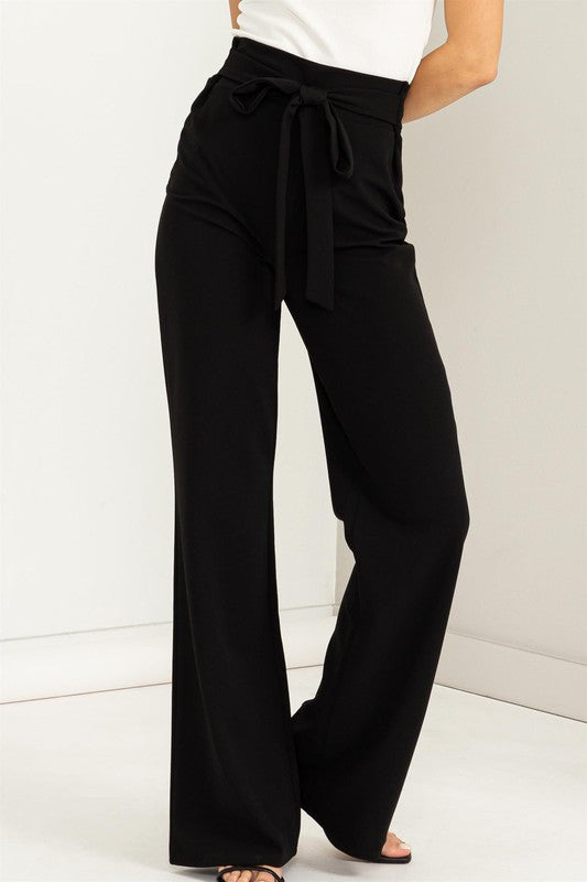 HYFVE Seeking Sultry High-Waisted Tie Front Flared Pants us.meeeshop - 