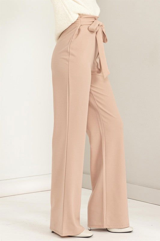 HYFVE Seeking Sultry High-Waisted Tie Front Flared Pants us.meeeshop - 