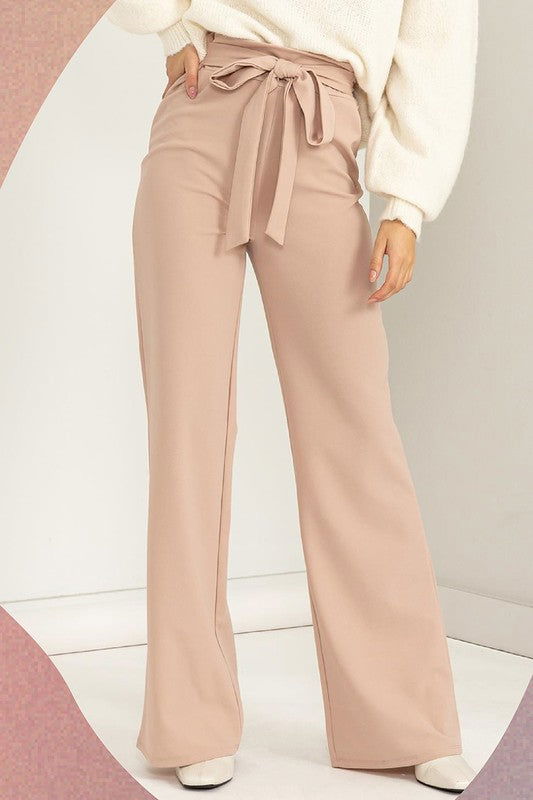 HYFVE Seeking Sultry High-Waisted Tie Front Flared Pants us.meeeshop - Pants