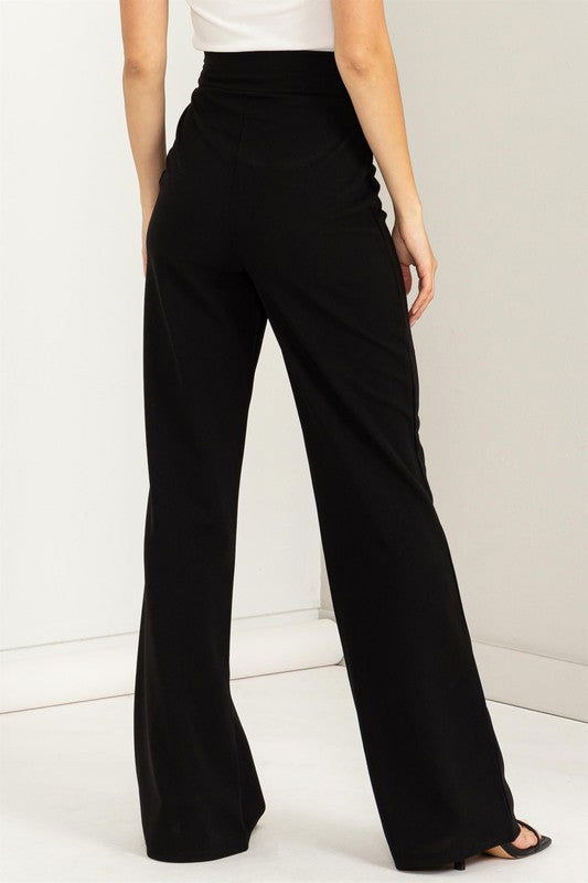 HYFVE Seeking Sultry High-Waisted Tie Front Flared Pants us.meeeshop - 