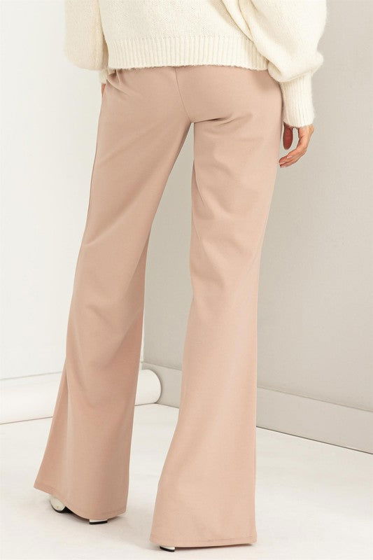 HYFVE Seeking Sultry High-Waisted Tie Front Flared Pants us.meeeshop - 