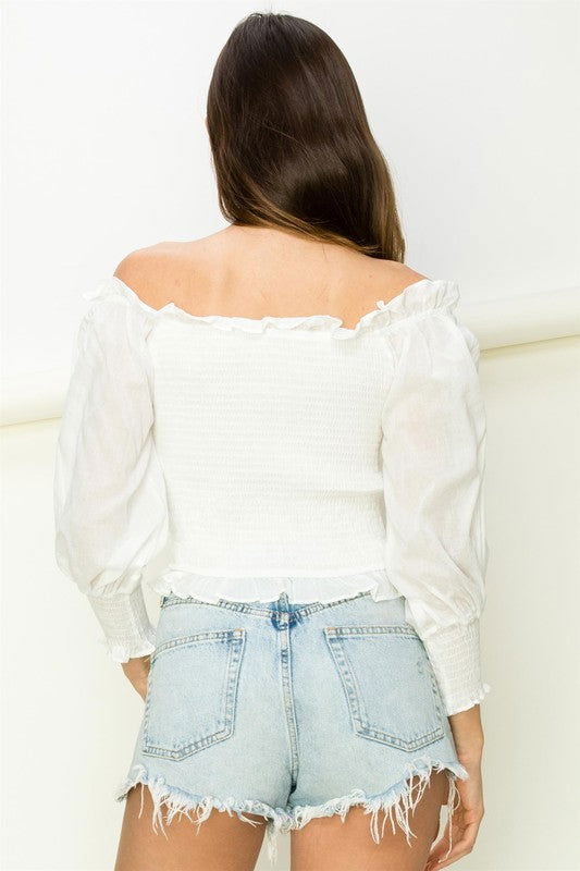 HYFVE Sunny Day Smocked Off-the-Shoulder Top us.meeeshop - 