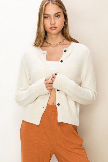 HYFVE | Chic Button-Front Cardigan Sweater - us.meeeshop