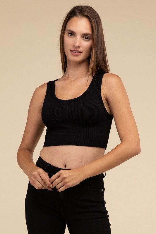 HYFVE Ribbed Seamless Crop Top - us.meeeshop