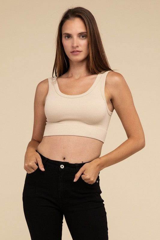 HYFVE Ribbed Seamless Crop Top - us.meeeshop