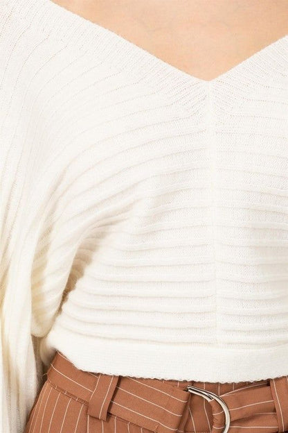 HYFVE | Simply Stunning Tie Back Cropped Sweater Top | us.meeeshop