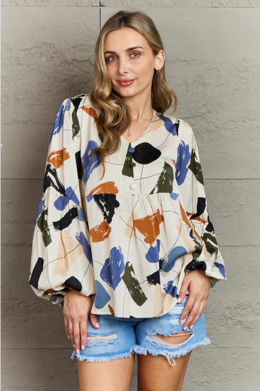Hailey & Co | Wishful Thinking Multi Colored Printed Blouse | us.meeeshop