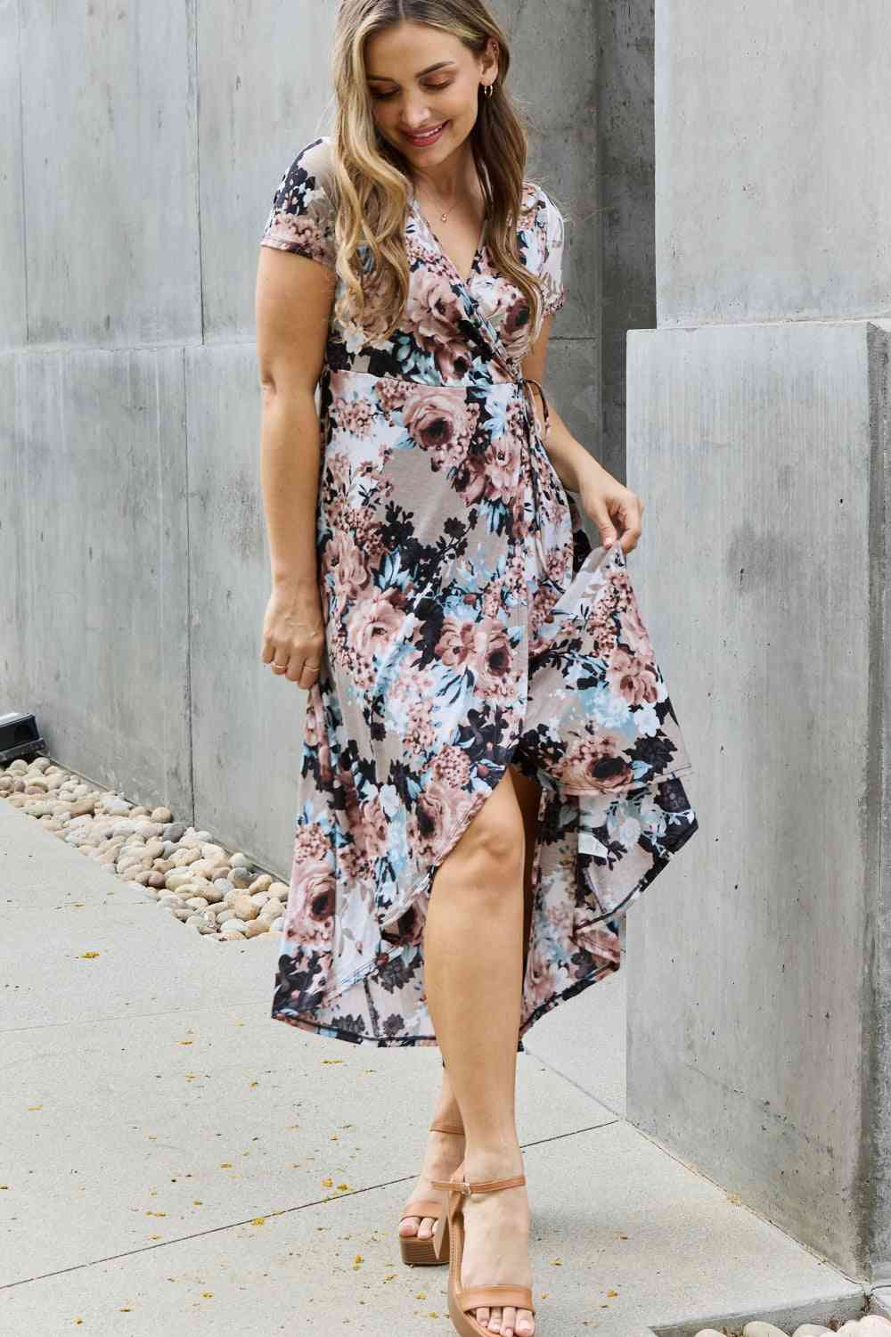 Heimish Give Me Roses Full Size Floral Maxi Wrap Dress | us.meeeshop