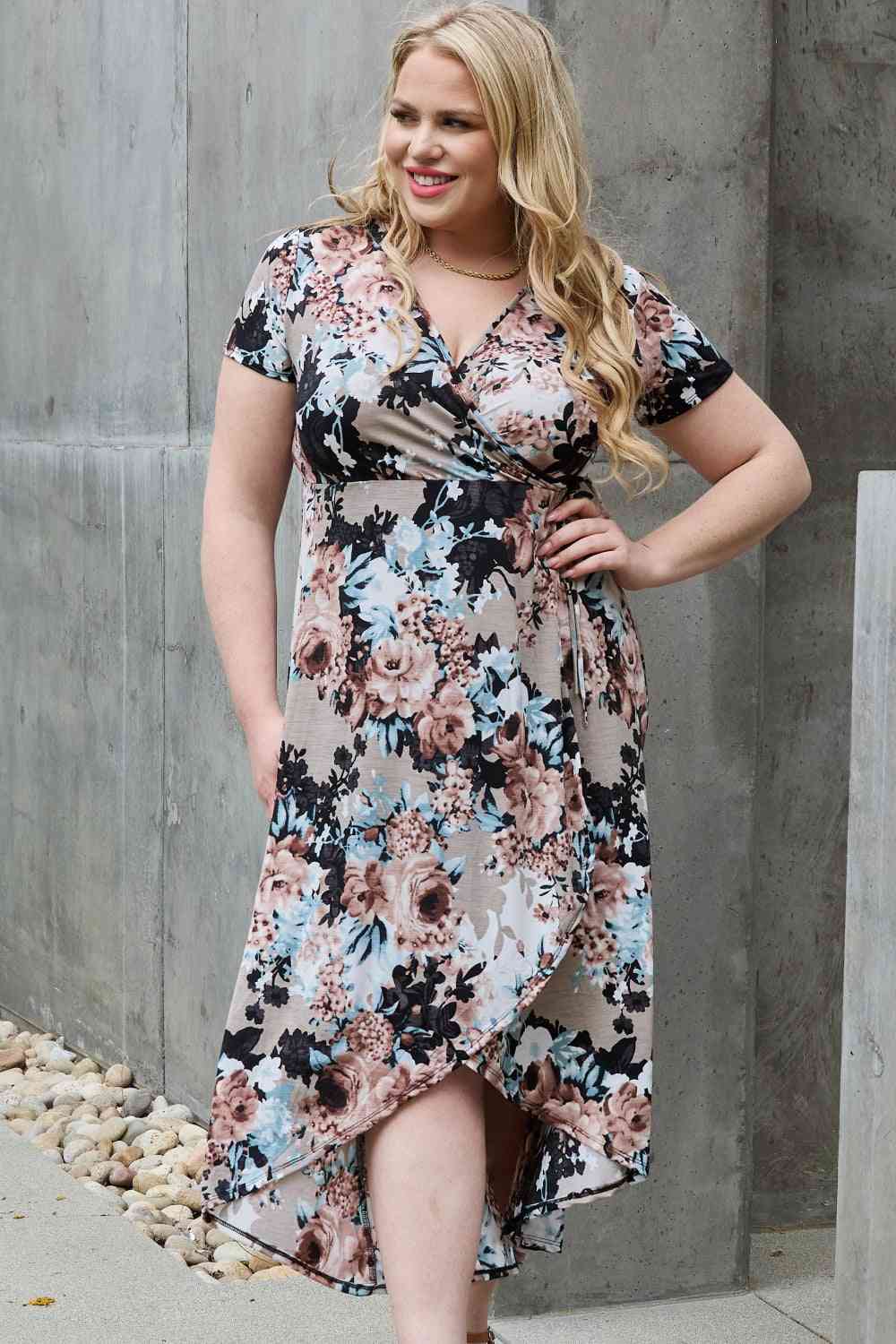 Heimish Give Me Roses Full Size Floral Maxi Wrap Dress | us.meeeshop