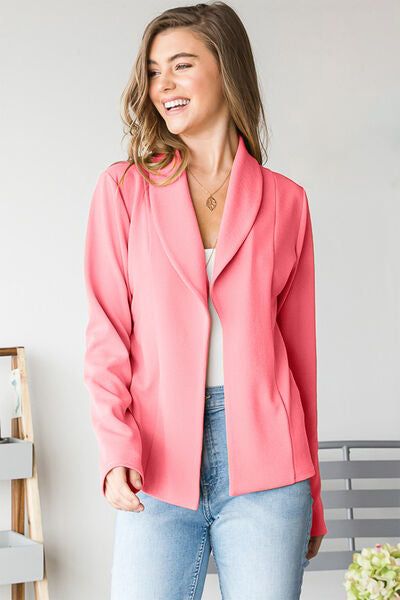 Heimish Open Front Long Sleeve Blazer us.meeeshop - 