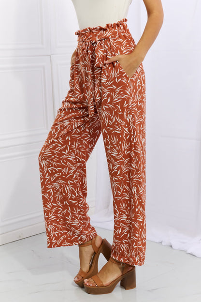 Heimish Right Angle Full Size Geometric Printed Pants in Red Orange | us.meeeshop