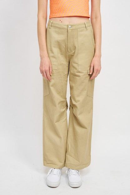 High Rise Fit Cargo Pants us.meeeshop - 