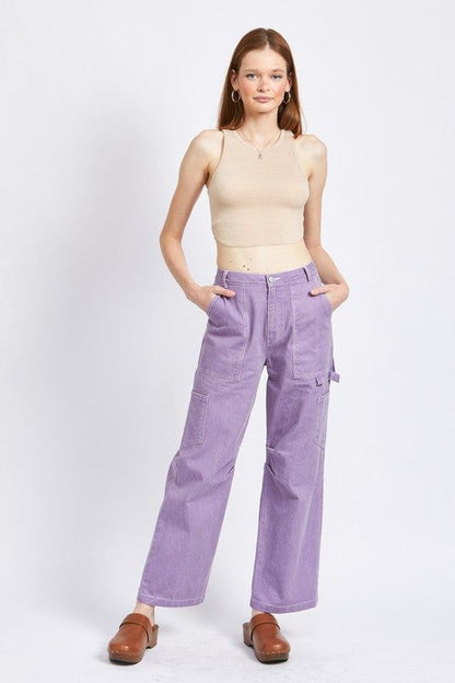 High Rise Fit Cargo Pants us.meeeshop - 