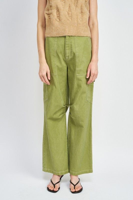 High Rise Fit Cargo Pants us.meeeshop - 