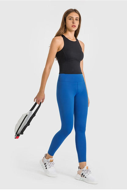 High Waist Ankle-Length Yoga Leggings us.meeeshop - 