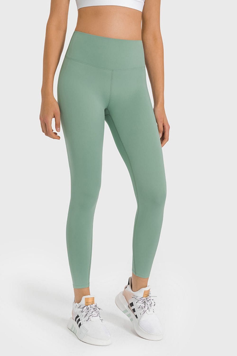 High Waist Ankle-Length Yoga Leggings us.meeeshop - Activewear