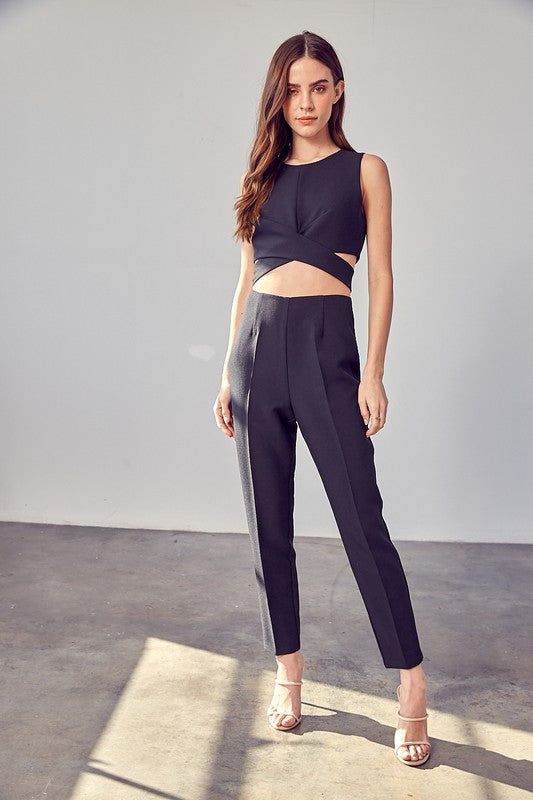 High Waisted Slim Pants us.meeeshop - 