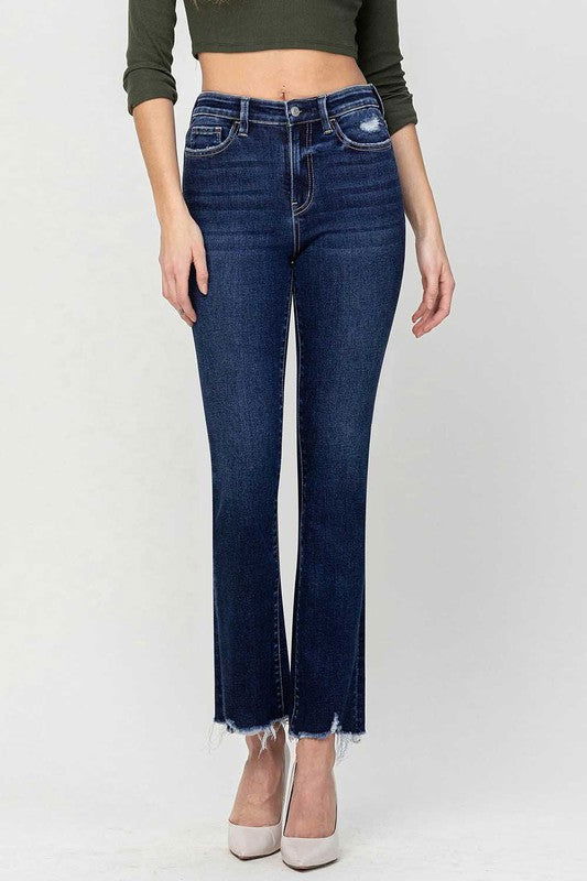 Flying Monkey High Rise Ankle Bootcut Jeans - us.meeeshop