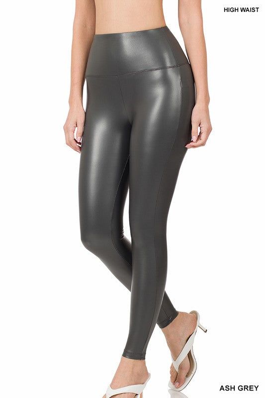 Zenana High Rise Faux Leather Leggings - us.meeeshop