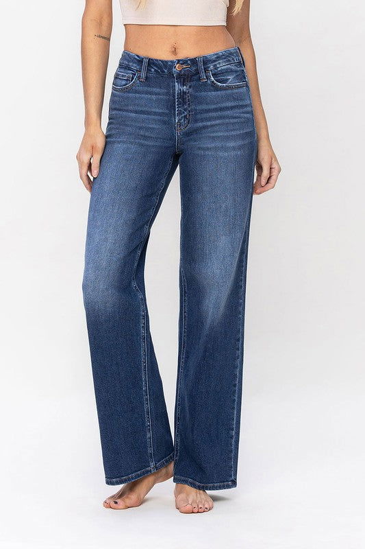 Flying Monkey High Rise Loose Fit Jeans - us.meeeshop