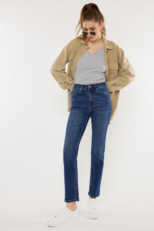 Kan Can USA High Rise Slim Straight Jeans - us.meeeshop