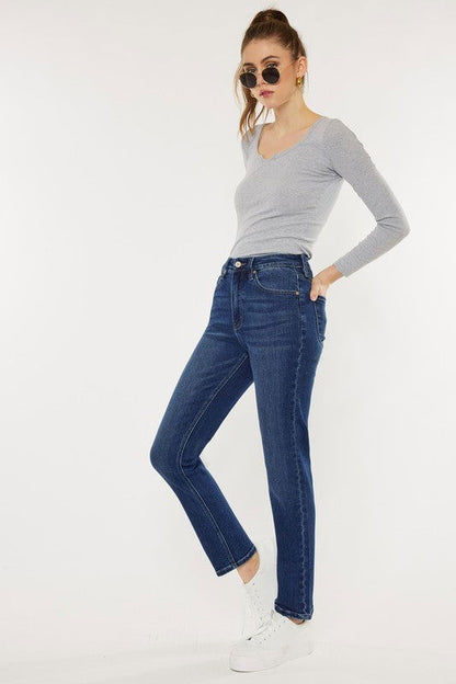 Kan Can USA High Rise Slim Straight Jeans - us.meeeshop