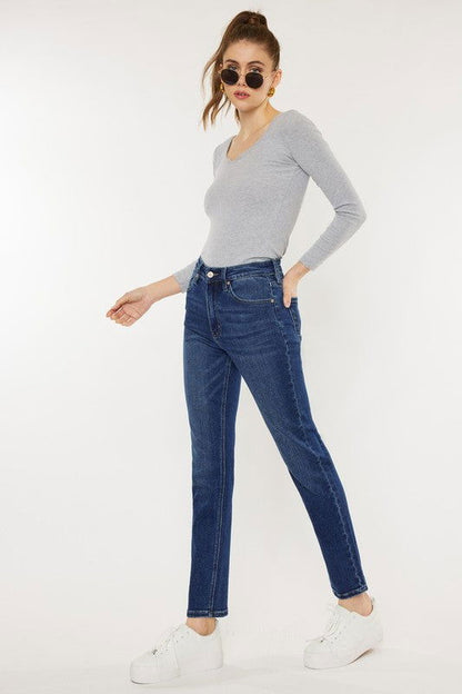 Kan Can USA High Rise Slim Straight Jeans - us.meeeshop