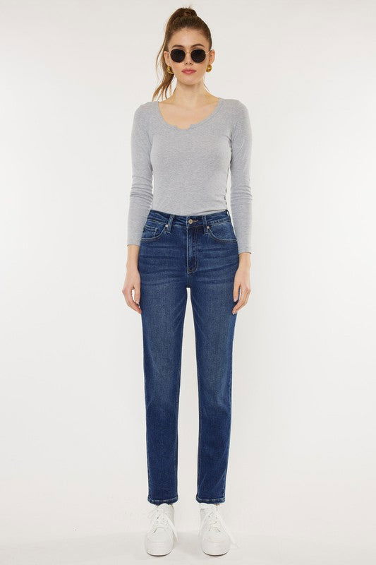 Kan Can USA High Rise Slim Straight Jeans - us.meeeshop