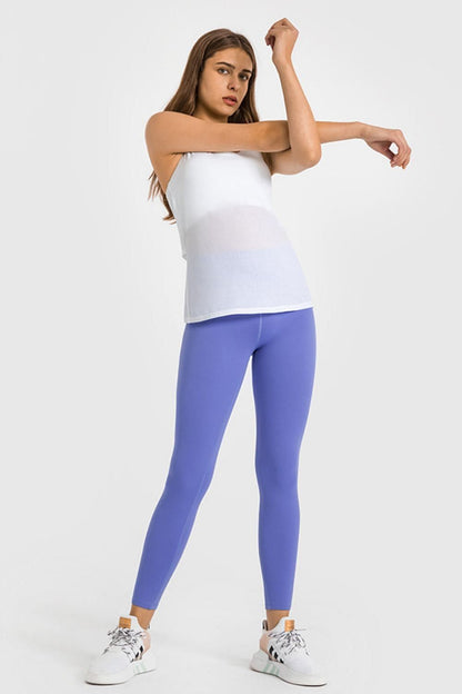 Women's High Waist Ankle-Length Yoga Leggings - us.meeeshop