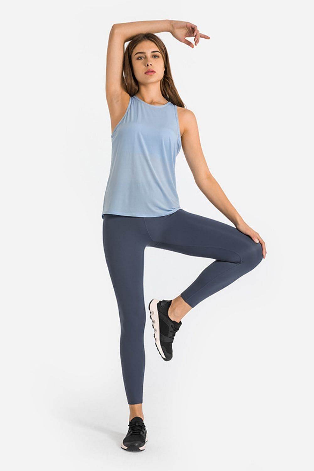 High Waist Ankle-Length Yoga Leggings - us.meeeshop