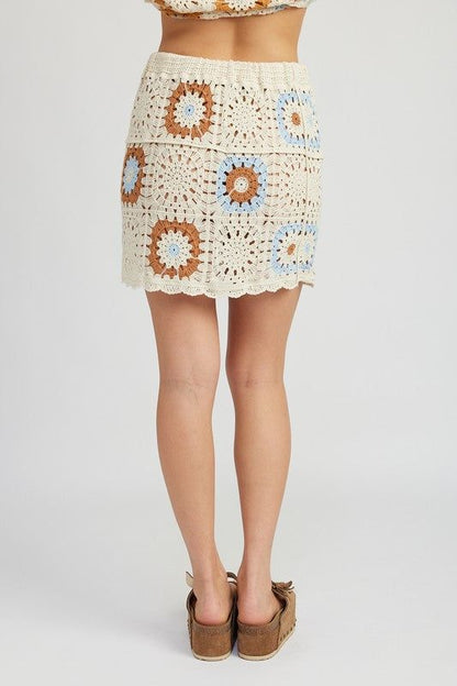 High Waist Crochet Mini Skirt | us.meeeshop