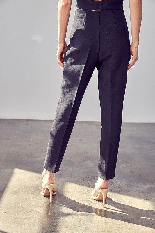 High Waisted Slim Pants - us.meeeshop