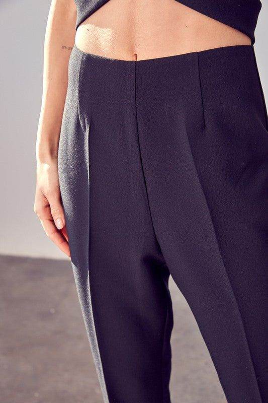 High Waisted Slim Pants - us.meeeshop